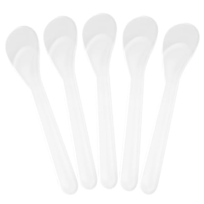 Senkary 200 Pack Large Cosmetic Spatulas 5 Inch Plastic Makeup Spatulas Disposable Facial Skincare Face Mask Applicators (Translucent) - Image 1