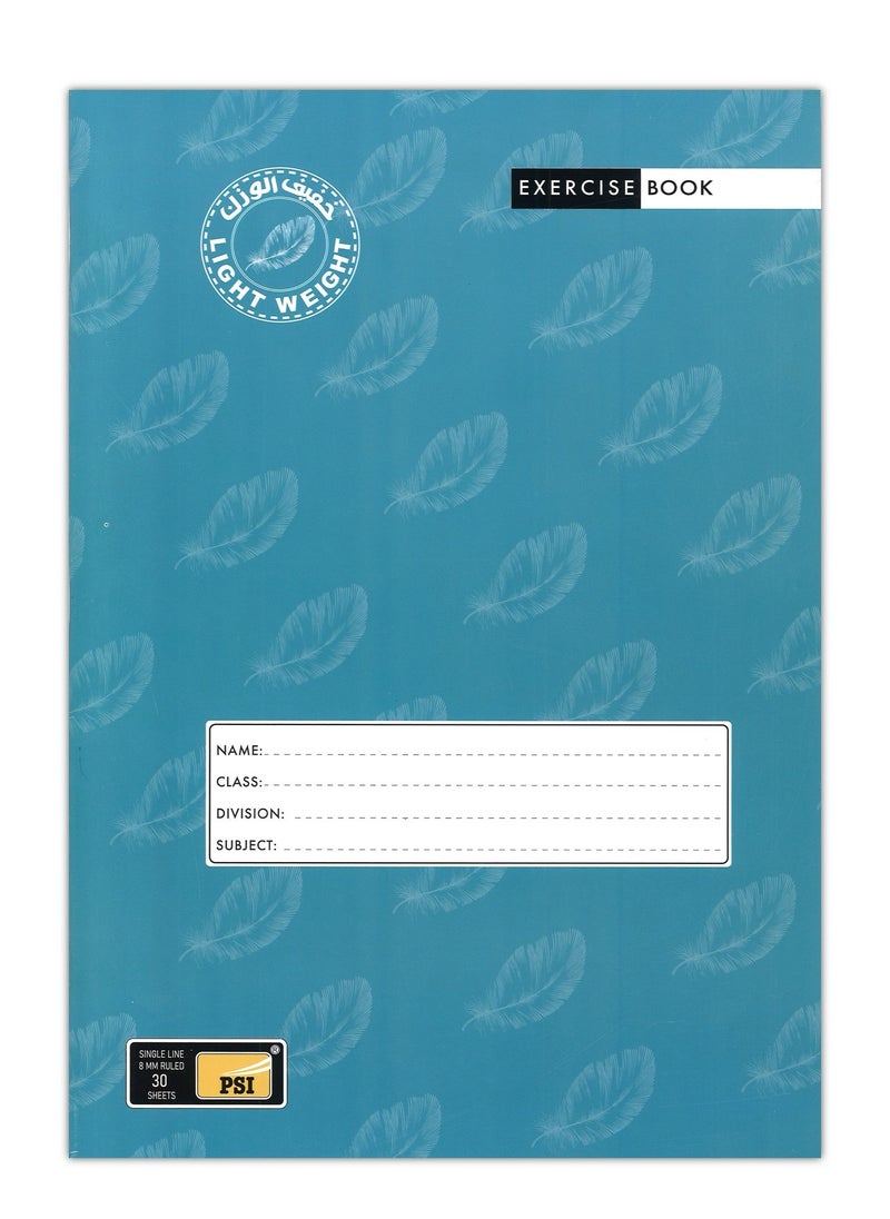 Psi - 3-Piece A4 Size Light Weight Single Lined Notebook Without Margins 30 Sheets - Image 1