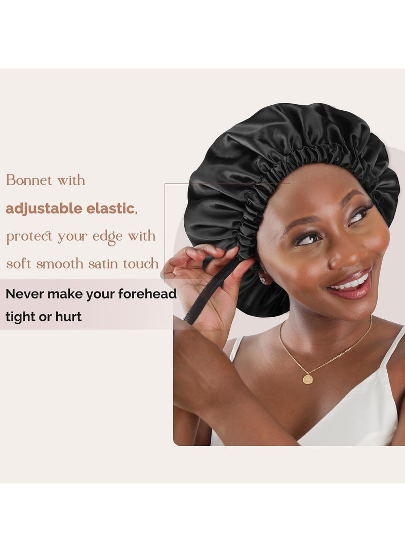 Totti Totti Satin Hair Bonnet For Sleeping, Natural Curly Kashmir - Image 3
