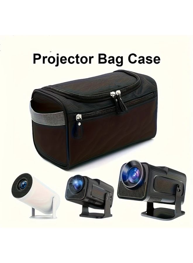 Navy Blue Durable Portable Projector Carrying Case Protective Pouch Mesh Pocket Accessories Zipper Closure - Image 1
