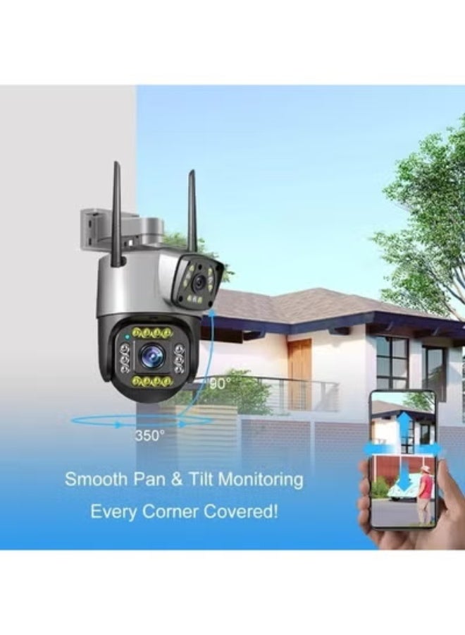 JAJEEK Dual-Lens Solar Security Camera with 4G Wireless Connectivity, Pan-Tilt Control, AI Auto Tracking, Full-Color Night Vision, Motion Detection Alerts & IP66 Waterproof Design – Outdoor Surveillance (Black) - Image 5