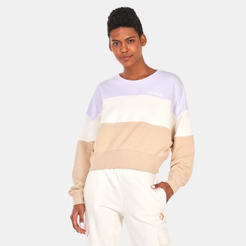 CONVERSE Women's Colour-Blocked Crew Sweatshirt
