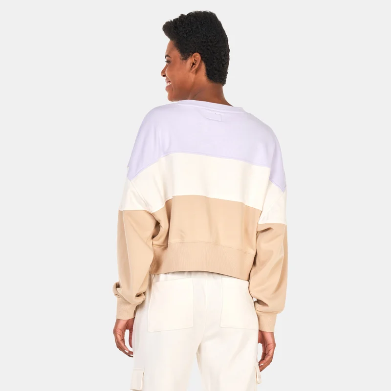 CONVERSE Women's Colour-Blocked Crew Sweatshirt