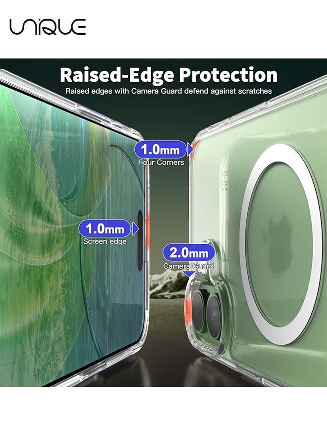 يونيك حافظة متوافقة مع آيفون 17 [متوافقة مع MagSafe] - غلاف شفاف رقيق من مادة PC الصلبة وTPU الناعمة - مع حاجز مضاد للصدمات وظهر مقاوم للخدش - شفاف - Image 4