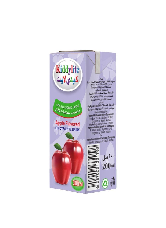 Noor AlQmar - Kiddylite Electrolyte Drink To Help Treating Dehydration Apple-flavored - 200 Ml - Image 1