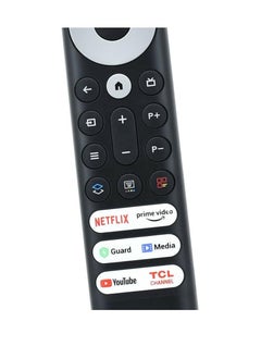 ICS Voice Remote Control Compatible For TCL 8K QLED 4 Series 4k UHD LED Smart Android Televisions with Netflix YouTube Guard Media Prime Video TCL Channel Apps Black  - Image 5