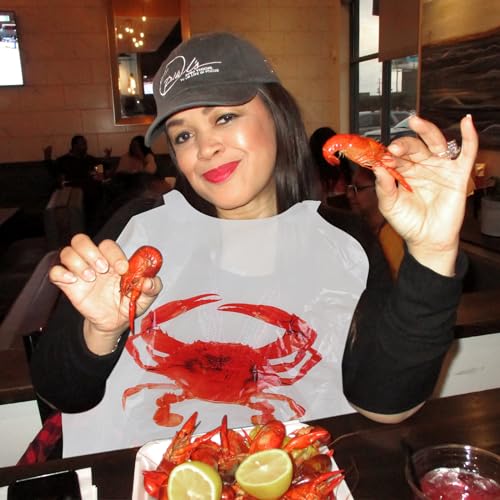 Nonley 25 Pack Crab Bibs, 23" Plastic Bibs for Adults, Keep Clothes Clean at Seafood Boil Party - Image 4
