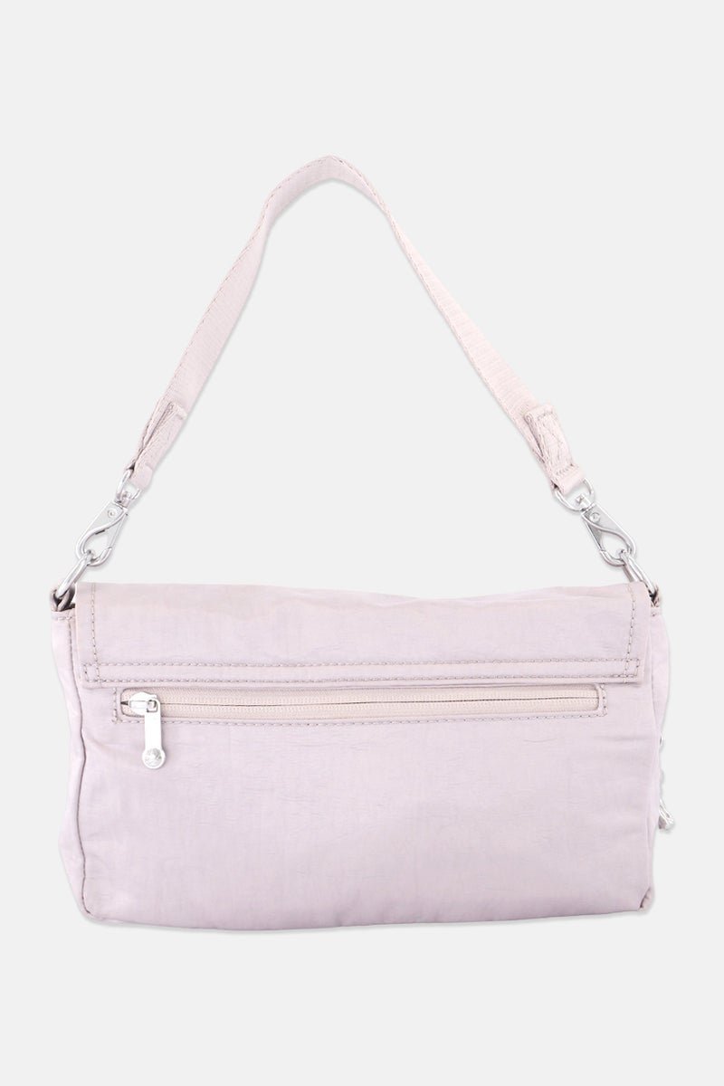 kipling Women Brand Logo Cross Body Bag With Keyring, Grey - Image 3