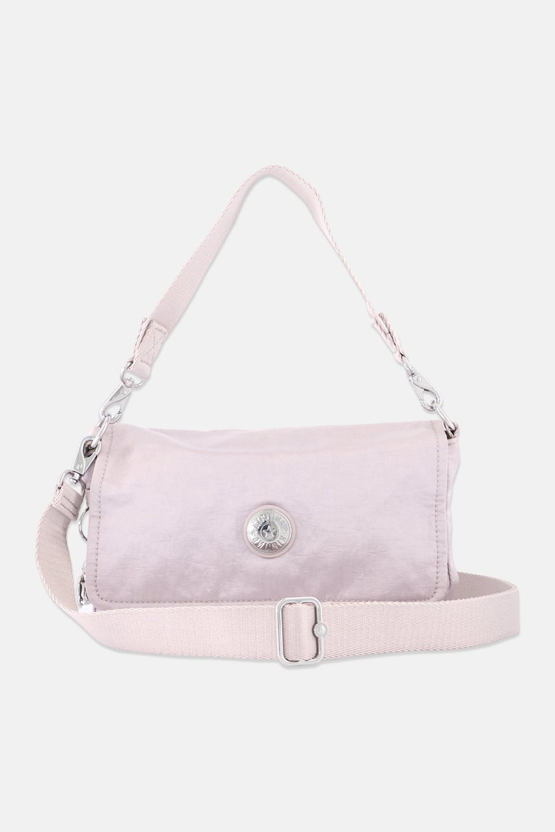 kipling Women Brand Logo Cross Body Bag With Keyring, Grey - Image 1