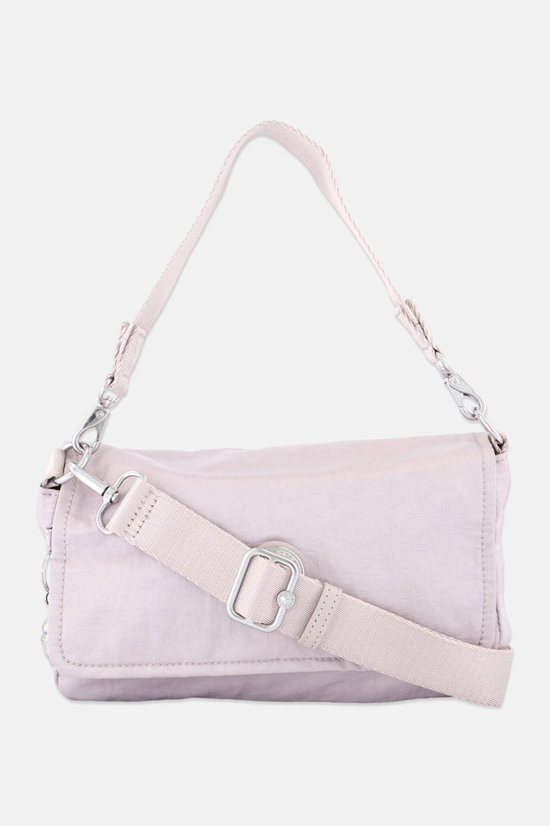 kipling Women Brand Logo Cross Body Bag With Keyring, Grey - Image 2