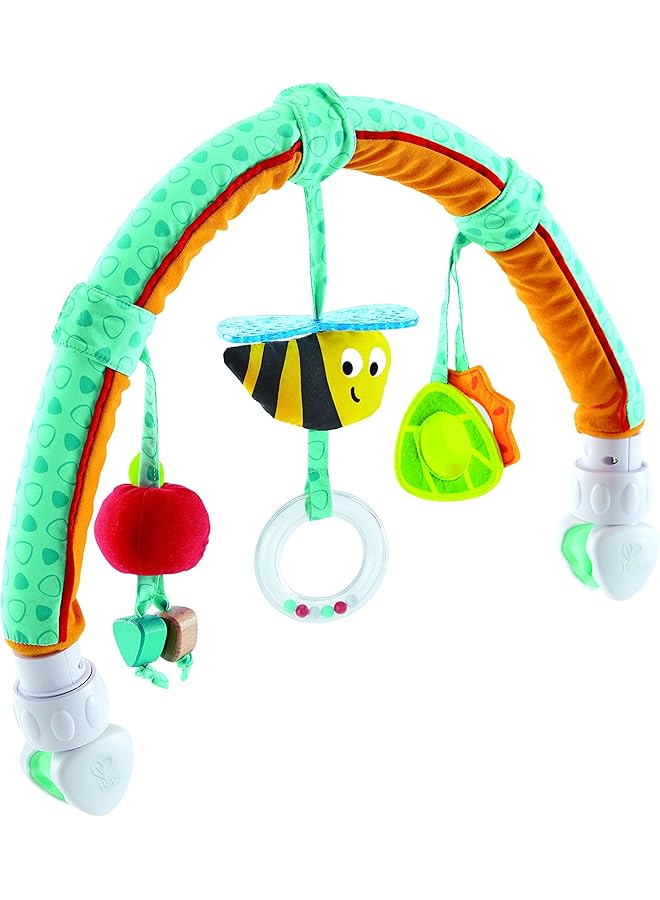 Hape Happy Garden Friends Play Arch Infant Crib Play Set Hanging Toys Stroller And Car Seat Pram Toy Suitable For Children 0 5 Month Old - Image 1