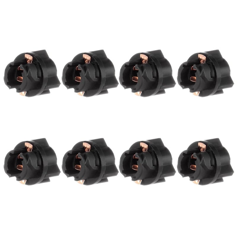 cciyu 8 Pack Twist Sockets for T5 74 Wedge Bulbs - Instrument Panel Cluster Plug Lamp Dash Light Bulb - Image 1