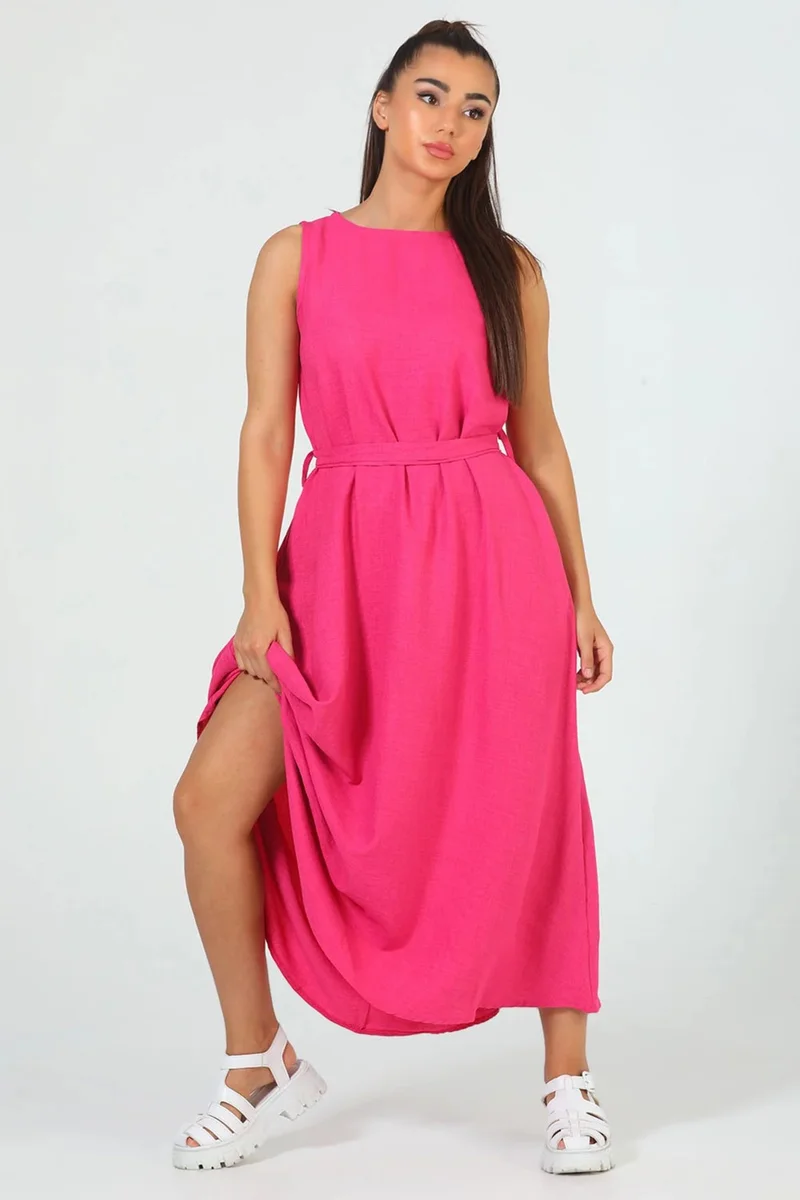 Gülseli Belted Midi Dress