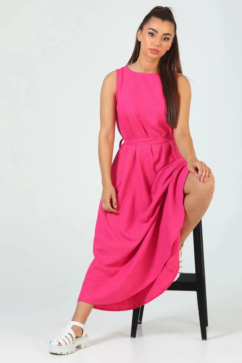 Gülseli Belted Midi Dress