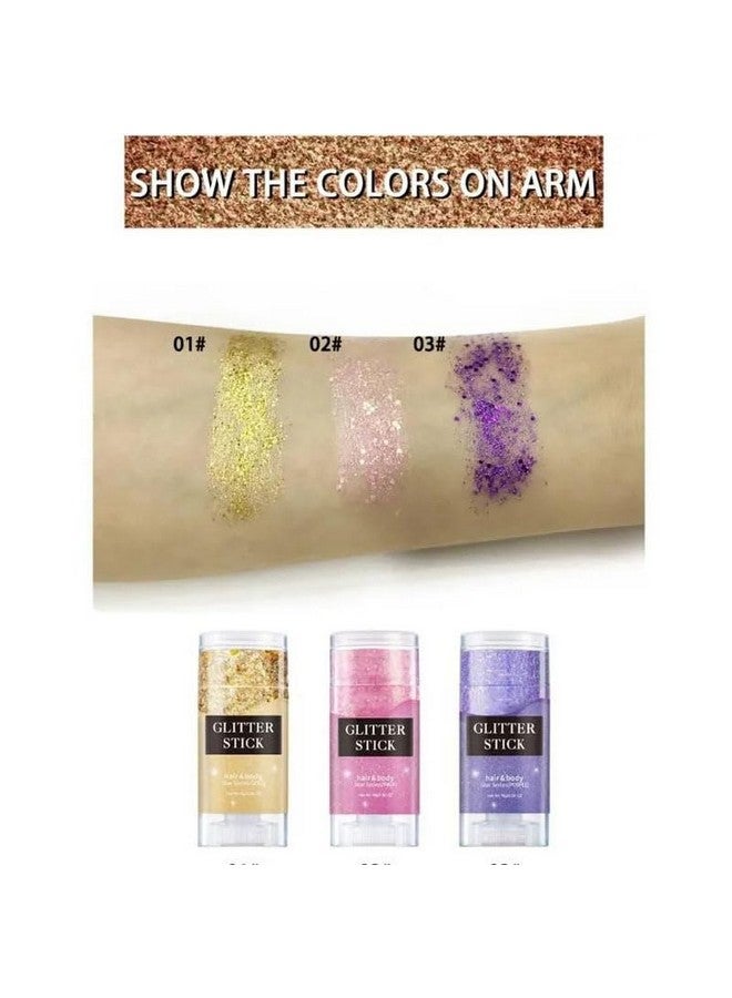 جيه آي اس كيه جي عصا بريق الجسم باللون الأرجواني، طلاء الترتر المجسم بريق الوجه المتلألئ للنساء الوجه / الجسم / الشعر / العيون / الشفاه مكياج لامع. - Image 3