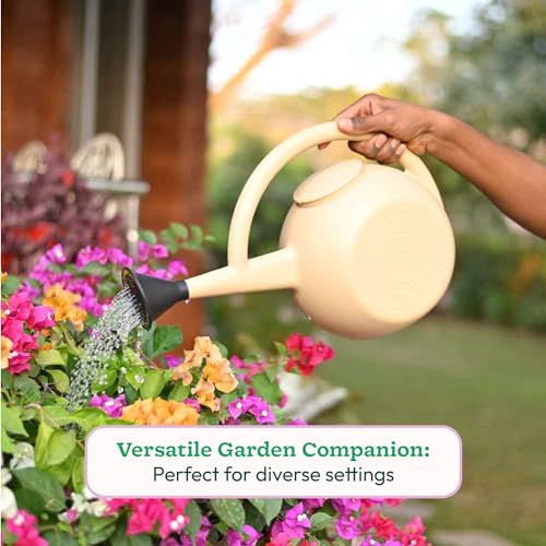 Ugaoo 5 Litre Large Plant Watering Can for Garden-Beige - Image 4