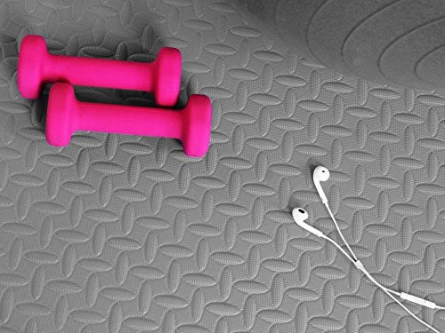 BalanceFrom Puzzle Exercise Mat 3/4" Thick, EVA Interlocking Foam Floor Tiles for Home Gym, Mat for Home Workout Equipment, Floor Padding for Kids, Gray, 24 in x 24 in x 3/4 in, 24 Sq Ft - 6 Tiles - Image 4