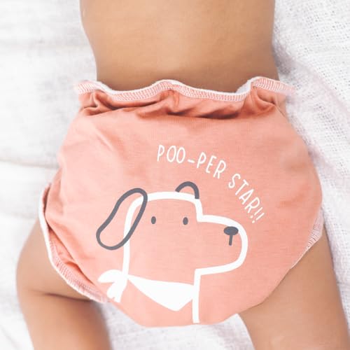A Toddler Thing Ultra Nappies 2.0 with Dry Feel|Padded Underwear|Reusable Cotton Nappy, Langot|Double Gussets for Leak Protection|Superior Absorption|Poo & Roar|0-3m|Pack of 2 - Image 3