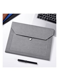 Generic PU Leather A4 Document Holder Portfolio Case, 2-Pocket File Organizer with Elastic String and 3/4 Inch Expansion, Ideal for Office Stationery and Filing Needs.  - Image 5