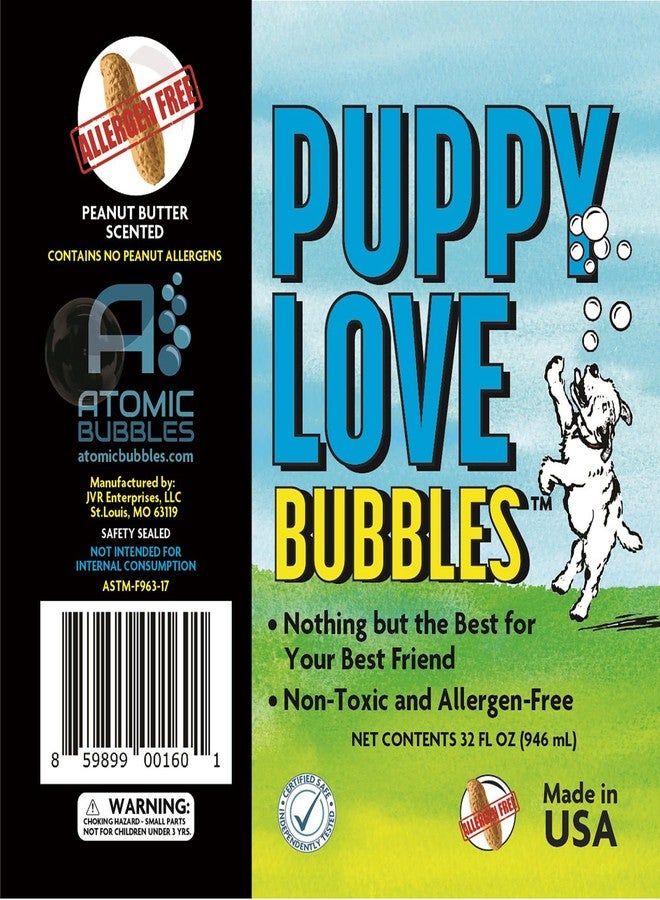 Atomic Bubbles Puppy Love Bubbles - 4 oz Peanut Butter Scented Bubbles for Dogs - Image 4