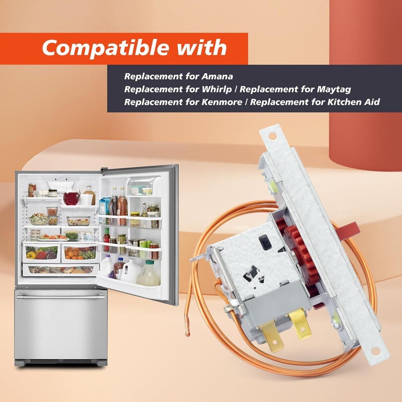 Mhrxusd WP2315562 2315562 Refrigerator Thermostat Replacement for Whirlp for Amana for Kenmore for Maytag for Kitchen Aid Parts Temperature Control Replace W11035627 2161282 2169507 2175515 - Image 2