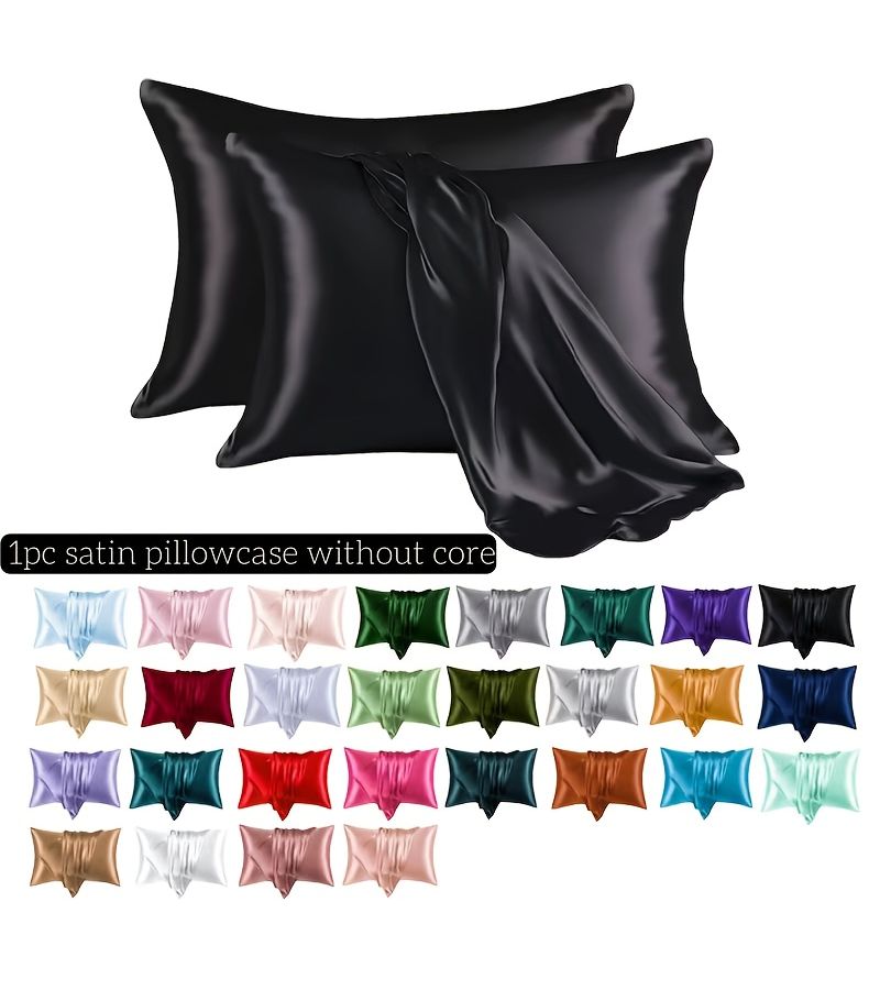 غطاء وسادة من الساتان باللون الأخضر الزيتوني مع إغلاق مغلفي ناعم ومريح للبشرة والشعر - Image 3