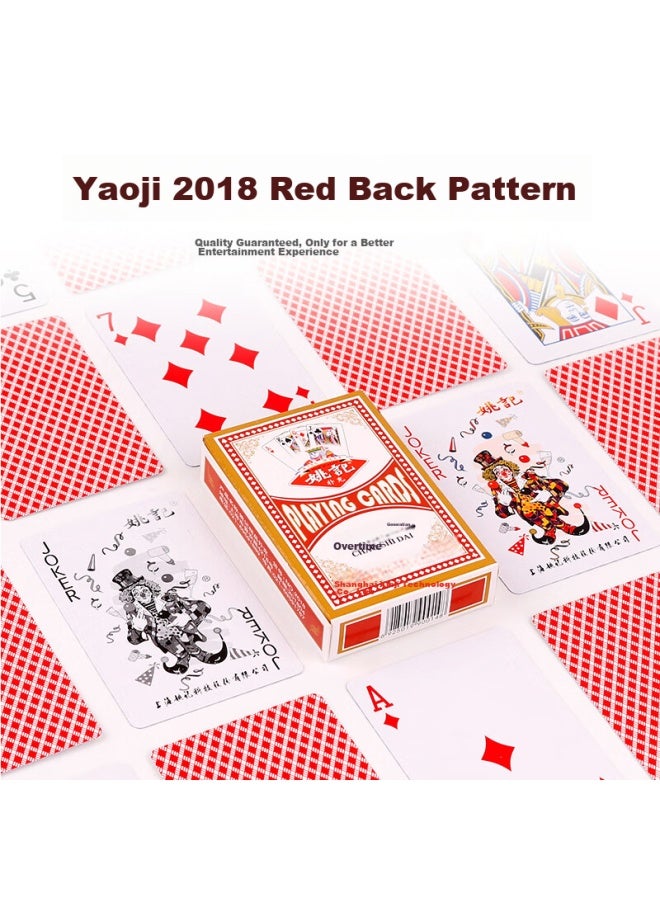 Yaoji Playing Cards, Durable And Sy Cards For Texas Hold'em, Guandan, And Doudizhu, Yaoji Playing Cards 2018 Red, 50 Decks - Image 2