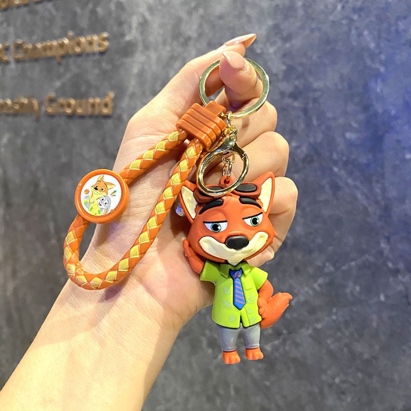 Crazy Animal City Keychain Cartoon Judy Doll Backpack Pendant Car Key Chain Ornament Small Gift - Image 5
