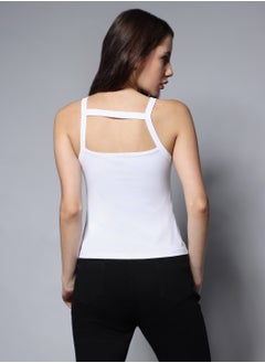HIGH STAR Sleeveless Solid Round Neck Top for Women  - Image 5