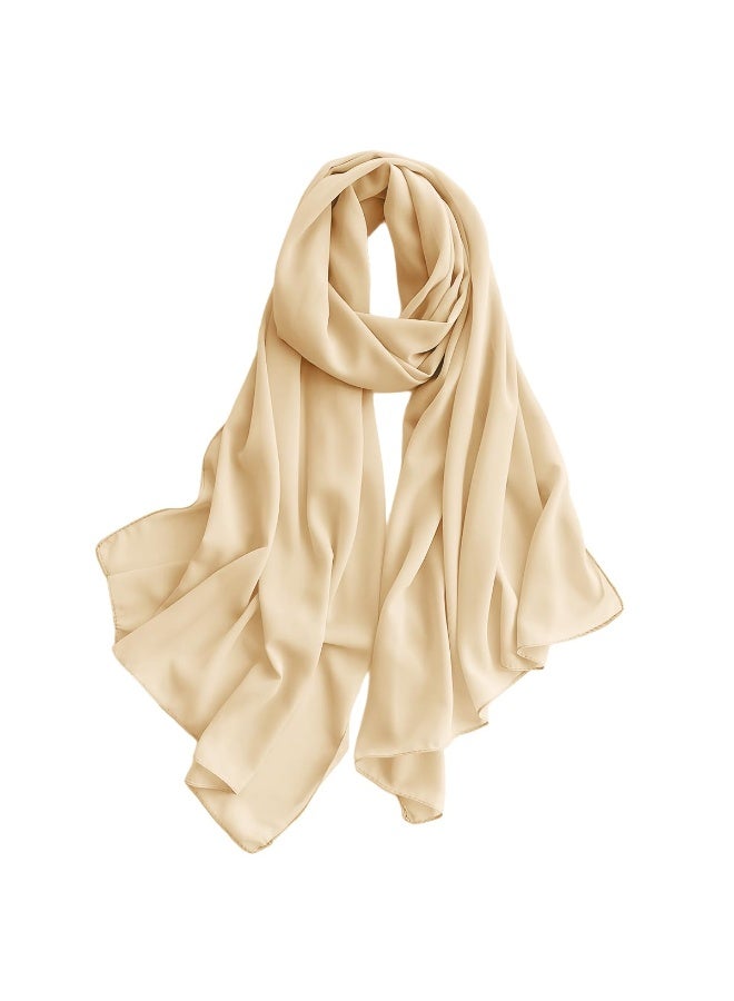 SUNSAR Women's chiffon bandana shawl and evening dress scarf wrap summer lightweight sun protection scarf shawl soft and elegant silk cashmere wedding bridal scarf - Image 1