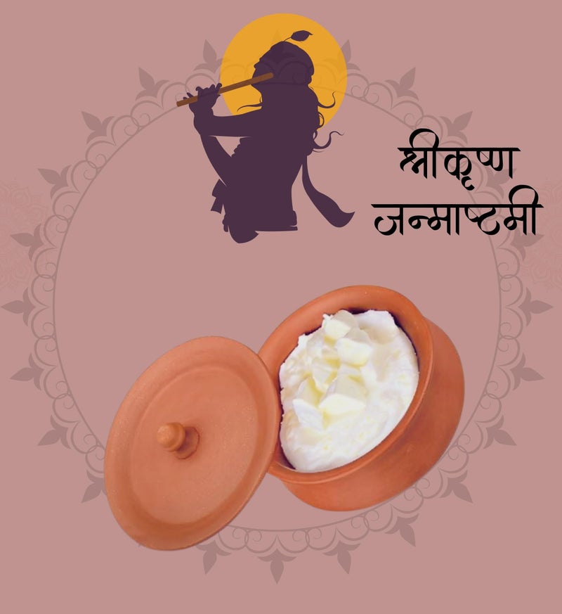 Terra Charms Clay Handi for Sacred Handi: Crafting Krishna’s Delight for Janmashtami Cooking & Serving Mishri Makhan Hand Making Curd Handi Bowl Pack of 1Pcs in 700ML - Image 2