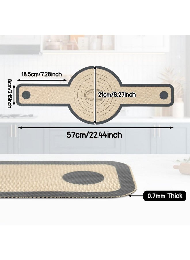 Ponpon 2Pcs Silicone Bread Sling for Dutch Oven, Reusable Bread Mat for Bread Oven, Non-Stick Bread Sling with Long Handle Sourdough Accessories - Image 2