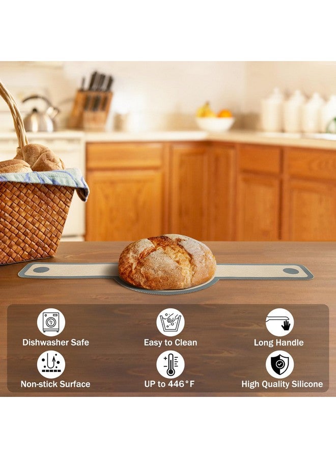 Ponpon 2Pcs Silicone Bread Sling for Dutch Oven, Reusable Bread Mat for Bread Oven, Non-Stick Bread Sling with Long Handle Sourdough Accessories - Image 5