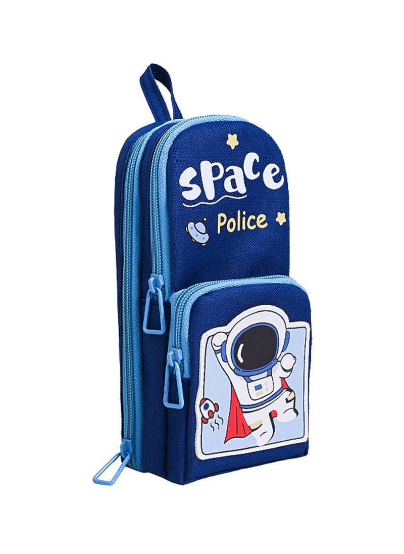 Generic Big Capacity Pencil Pen Case,Cartoon Pencil Case for Boys , Astronaut Simple Stationery Bag,Kids Pencil Box with Compartments Cute Portable Pencil Pouch  - Image 1