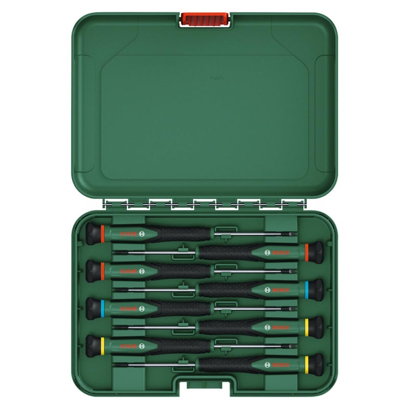 BOSCH Precision Screwdriver Set, 8-Piece with Storage Box - Magnetic Tips, Non-Slip Handle, Chrome Vanadium Steel Blades, Ideal for Electronics, Watches, Glasses & Small Repairs & DYF - Image 5