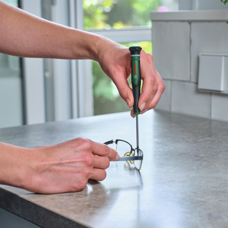 BOSCH Precision Screwdriver Set, 8-Piece with Storage Box - Magnetic Tips, Non-Slip Handle, Chrome Vanadium Steel Blades, Ideal for Electronics, Watches, Glasses & Small Repairs & DYF - Image 3