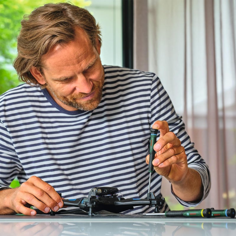 BOSCH Precision Screwdriver Set, 8-Piece with Storage Box - Magnetic Tips, Non-Slip Handle, Chrome Vanadium Steel Blades, Ideal for Electronics, Watches, Glasses & Small Repairs & DYF - Image 4