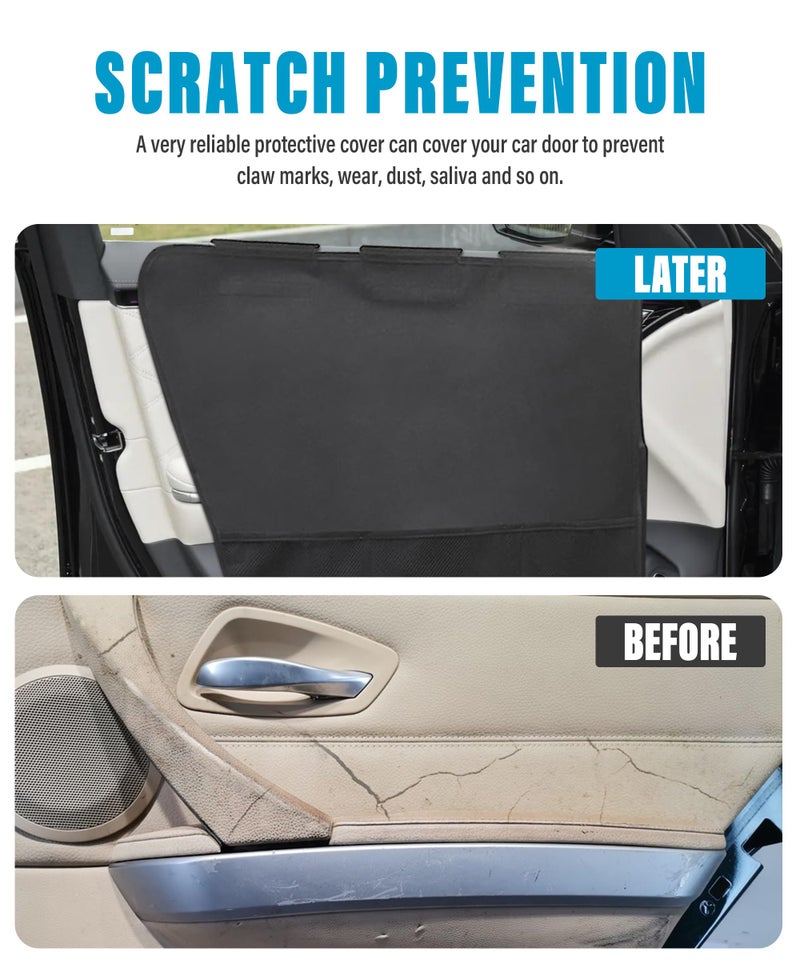 SUJADE YAKEFLY 2 Pcs Car Door Protector,Car Door Scratch Guard,Car Door Protector for Dogs,Car Accessories Dog Back Seat Protector,Scratch Resistant Dog Car Door Cover,Vehicle Door Protector - Image 5