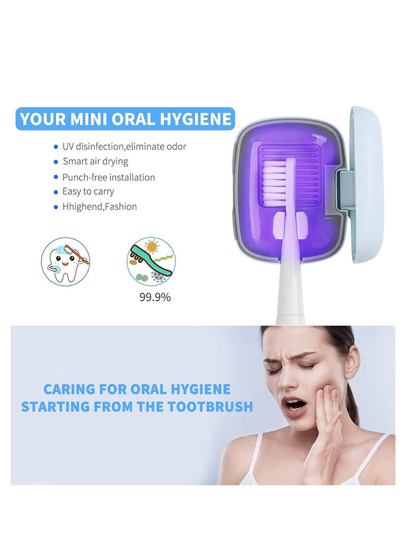 Toothbrush Sanitizer with UV Light Rechargeable Mini UVC Sterilizer Case Fan and USB for Travel or Home Long Battery Life Fits All TypesSizes Toothbrushes - Image 5