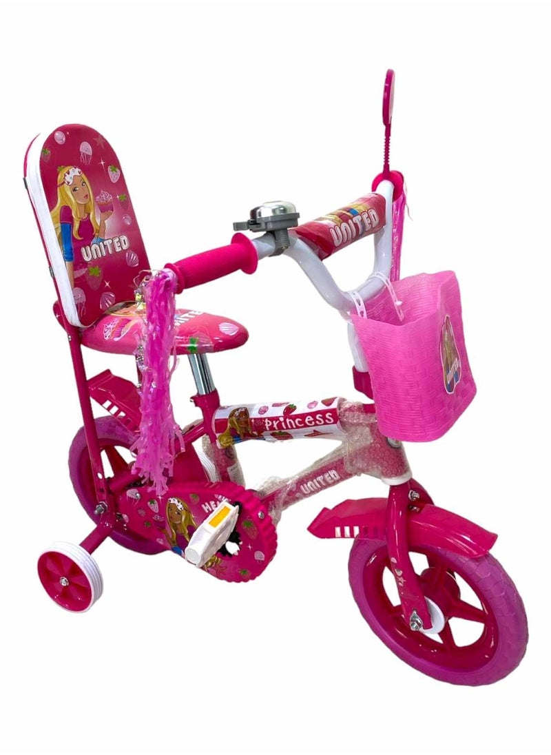 United Bicycle with Back Support Bell Chain Cover Supported Wheels For Kids Available 3 to 10 Years 