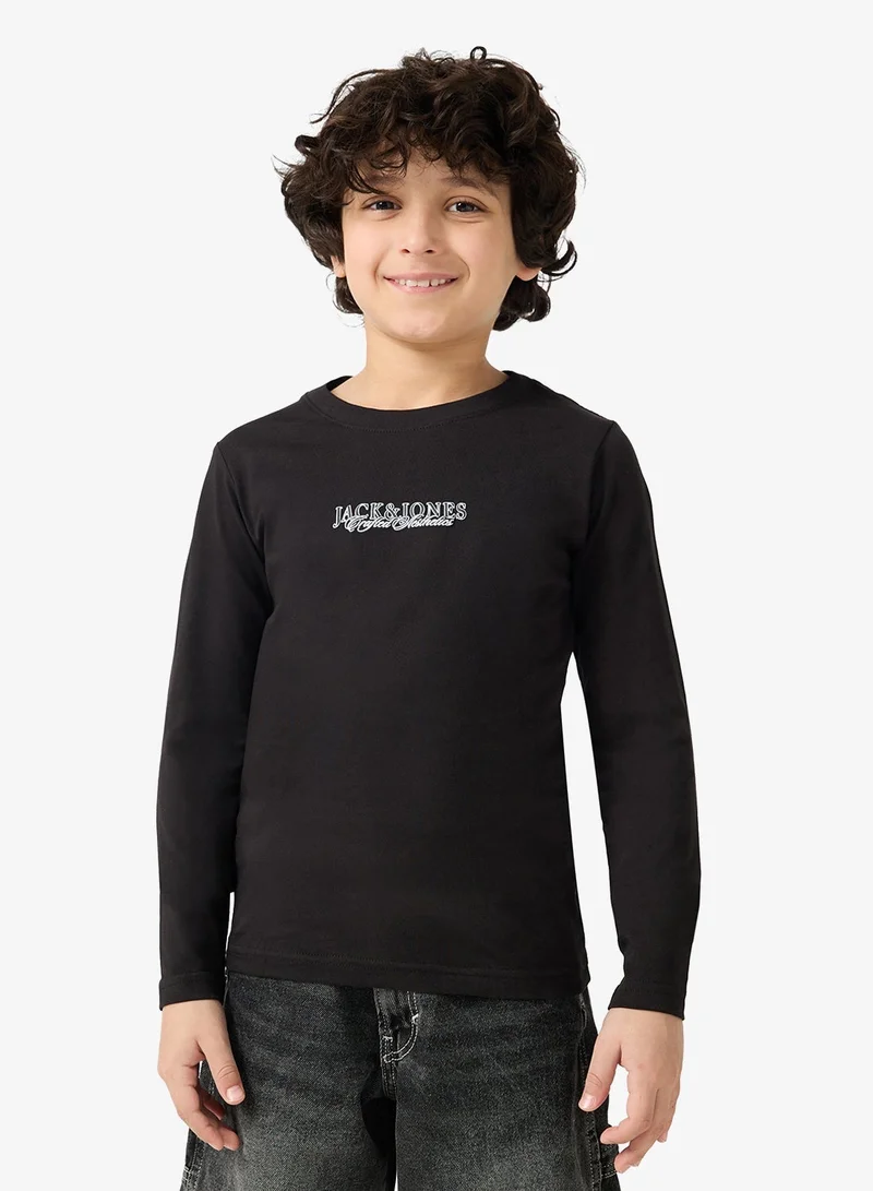 Jack & Jones Junior Youth 2 Pack Of Graphic short and long Sleeve T-Shirt