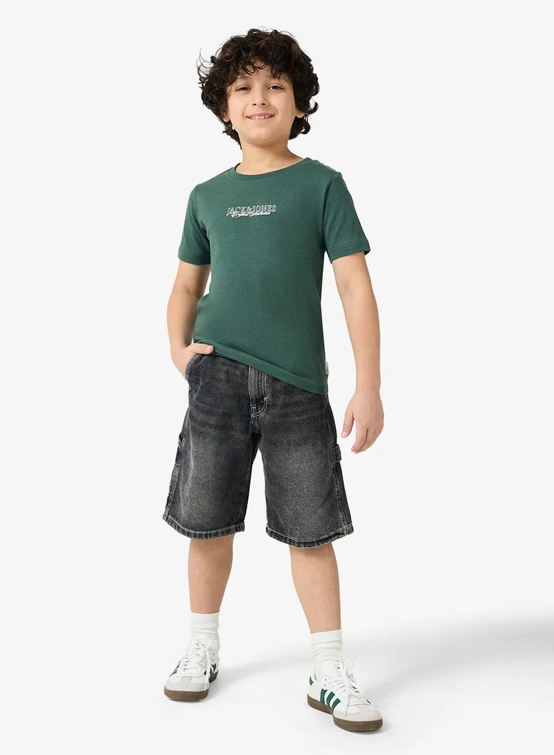 جاك وجونز جونيور طقم قطعتين تي شيرت برسومات للأولاد بأكمام قصيرة وطويلة