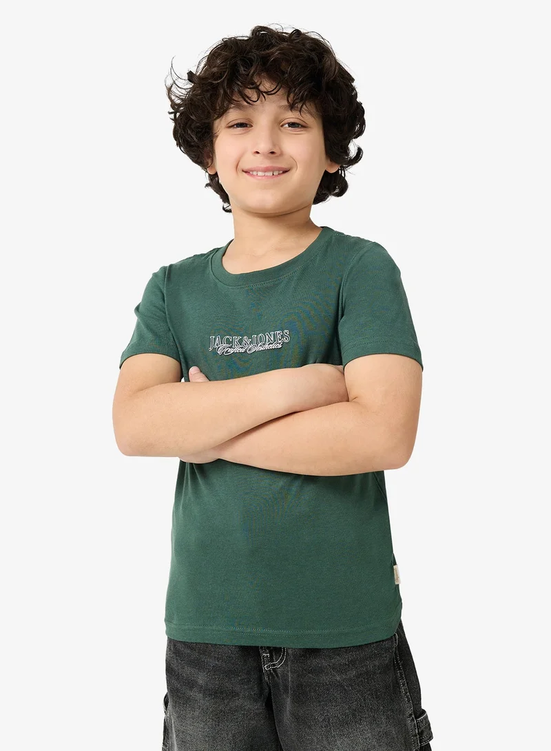 جاك وجونز جونيور طقم قطعتين تي شيرت برسومات للأولاد بأكمام قصيرة وطويلة