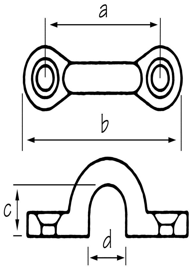 SeaSense Eye Strap Stainless Steel, 3/4-Inch, Pair - Image 2