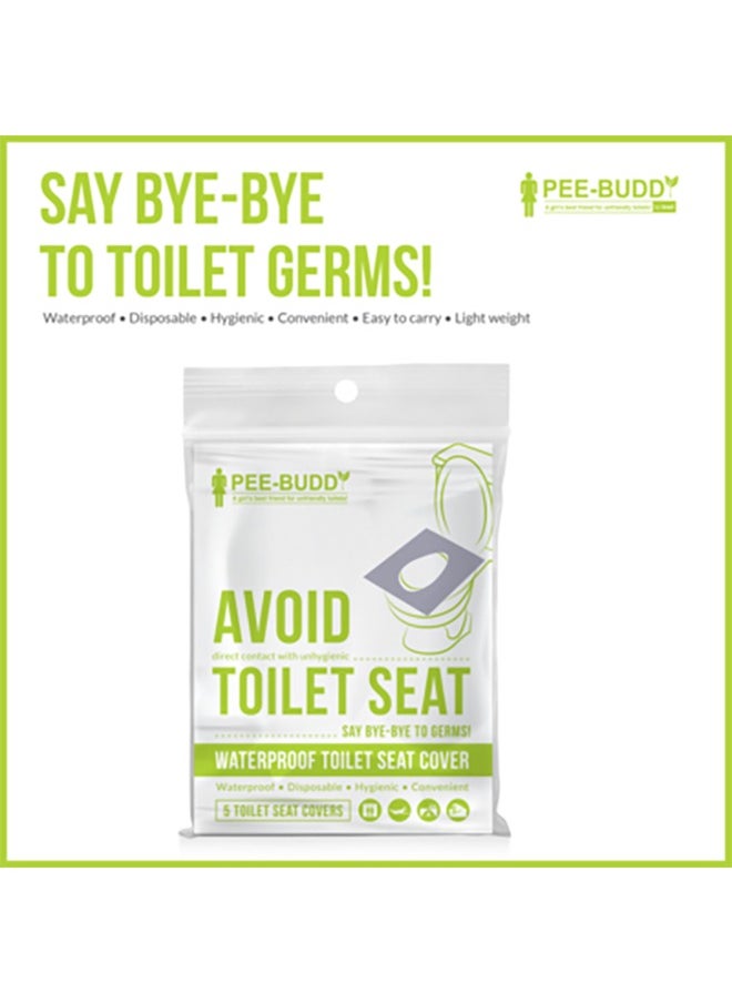 Peebuddy - PeeBuddy Disposable Paper Toilet Seat Covers | No Direct Contact with Unhygienic Seats| Easy To Dispose| Nature Friendly| Must Have For Women (5 Pcs (Pack of 1)) - Image 1