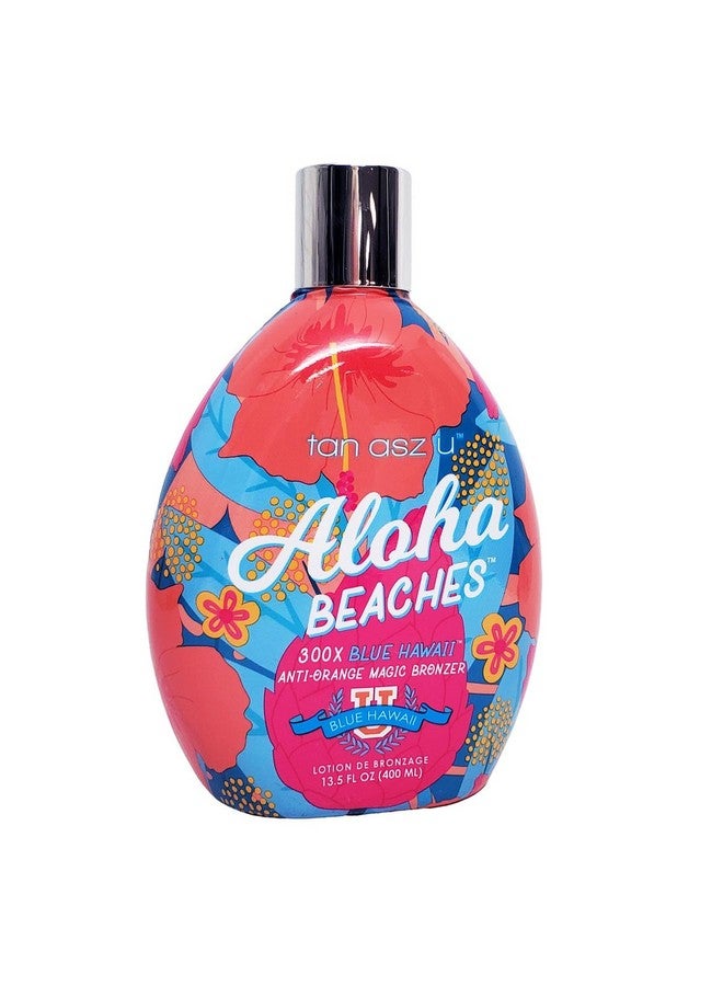 تان أسز يو لوشن تسمير البشرة Aloha Beaches 300X Blue Hawaii Bronzer 13.5 أونصة - Image 1