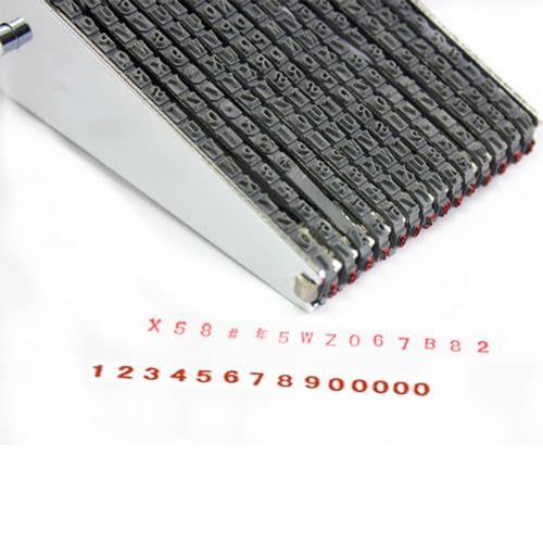 ZENG 14 Digits Changeable 0-9 Numbers & 26 Alphabet Rolling Rubber Stamp - Fit for Date,Business Office & School Supplies, Imprint Size 62 x 3.5 mm, Multicolor - Image 4