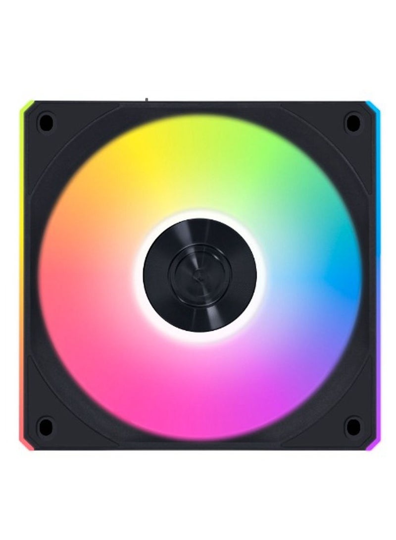 LIAN LI UNI FAN CL Wireless 120mm ARGB Case Fan, 250–2150 RPM, 77.34 CFM, 2.52 mmH₂O, FDB Bearing, 28mm Thick, Dual-Zone ARGB Lighting, PWM Control, Interlocking Design, Single Pack (No Controller), Black |12CL1W1B - Image 2