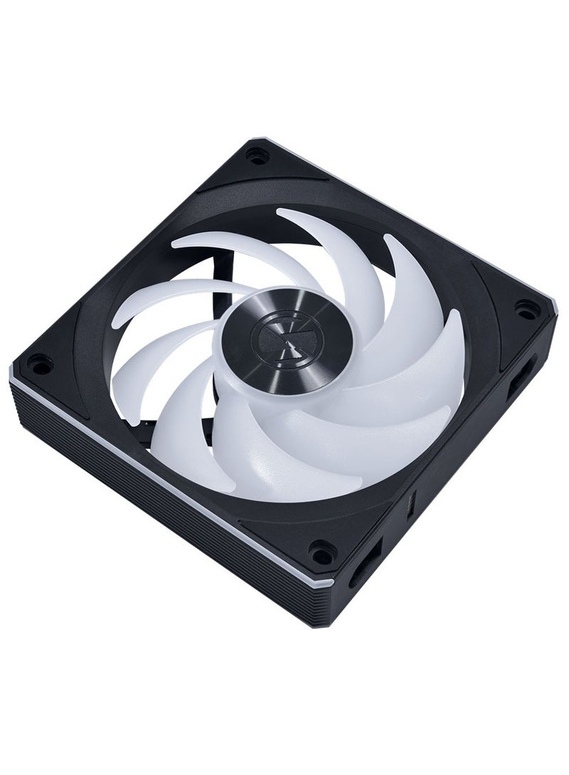 LIAN LI UNI FAN CL Wireless 120mm ARGB Case Fan, 250–2150 RPM, 77.34 CFM, 2.52 mmH₂O, FDB Bearing, 28mm Thick, Dual-Zone ARGB Lighting, PWM Control, Interlocking Design, Single Pack (No Controller), Black |12CL1W1B - Image 3