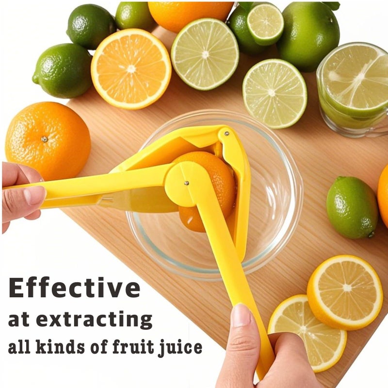 iStarcas Lemon Squeezer, Effective at Squeezing Out Juice, Easy-to-Use, Very Sturdy, Lemon Juicer, Lime Squeezer, Citrus Juicers, Lemon Juicer Squeezer to Squeeze Lemons, Lime, Citrus, Orange(Yellow) - Image 3